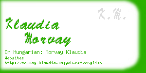 klaudia morvay business card